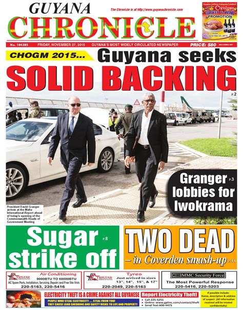 chronicle newspapers guyana online
